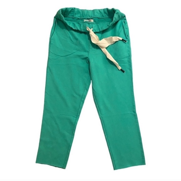 FREE PEOPLE X SANDRINE ROSE BUSH Green Drawstring Jogger Sweatpants NWT NIP - Picture 8 of 12